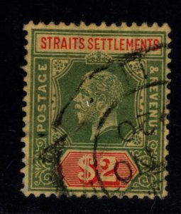 Straits Settlements Scott 166 Used  2$ KGV