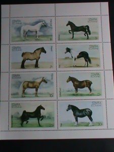 ​SCOTLAND-STAFFA STAMP-WORLD RARE FAMOUS HORSES MNH FULL-SHEET VERY FINE