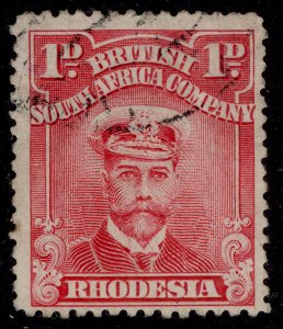 RHODESIA GV SG191, 1d carmine-red, FINE USED.