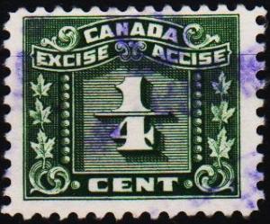 Canada. Date? 1/4c Excise. Fine Used