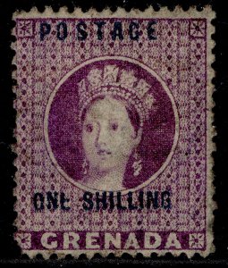 GRENADA QV SG13, 1s deep mauve, M MINT. Cat £700.