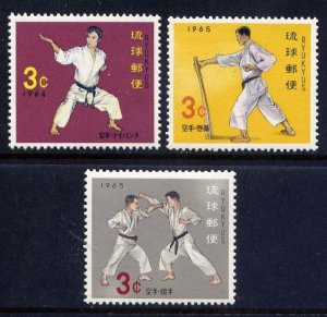JAPAN RYUKYU Sc#125-7 1964 Karate MNH
