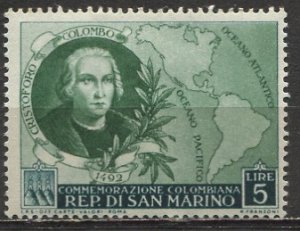 San Marino; 1952: Sc. # 312: */MH Single Stamp