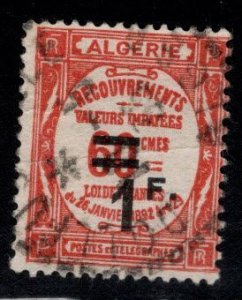 ALGERIA Scott J23 Used 1 Franc surcharged Postage due