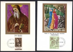 VATICAN 1963 1966 COLLECTION OF 20 ISSUES FDC ON MAXI CARD