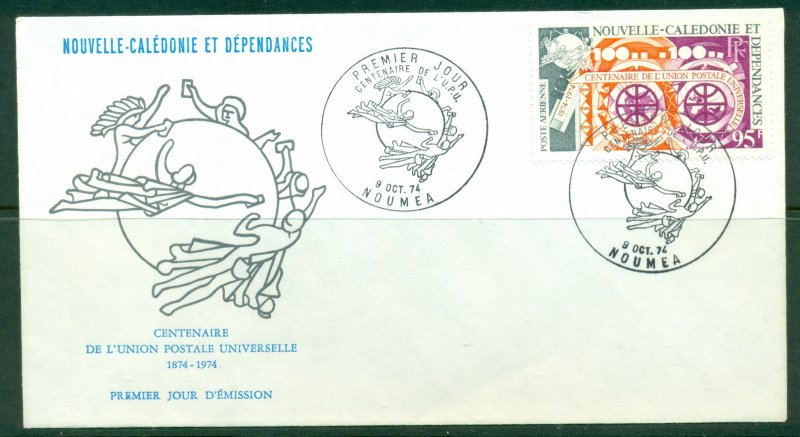 New Caledonia 1974 UPU Centenary FDC