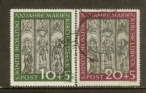 Germany, Scott #B316-B317, Construction of Marienkirche, Used