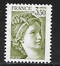 France - Regular Issue - Scott #1669 - VF - Mint Never Hinged (NH)