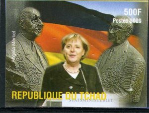 Chad 2009 ANGELA MERKEL German First Chancellor 1 value Imperforated Mint (NH)