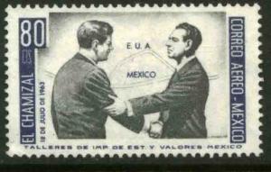 MEXICO C282 US-Mex Chamizal Treaty J.F.K.-Lopez Mateos MH OG