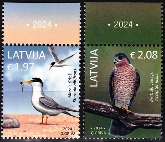 LATVIA 2024-11 FAUNA Animals: Birds of Latvia, MNH