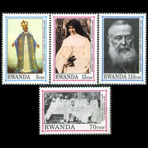 RWANDA 1992 - Scott# 1370-3 Cardinal Set of 4 NH