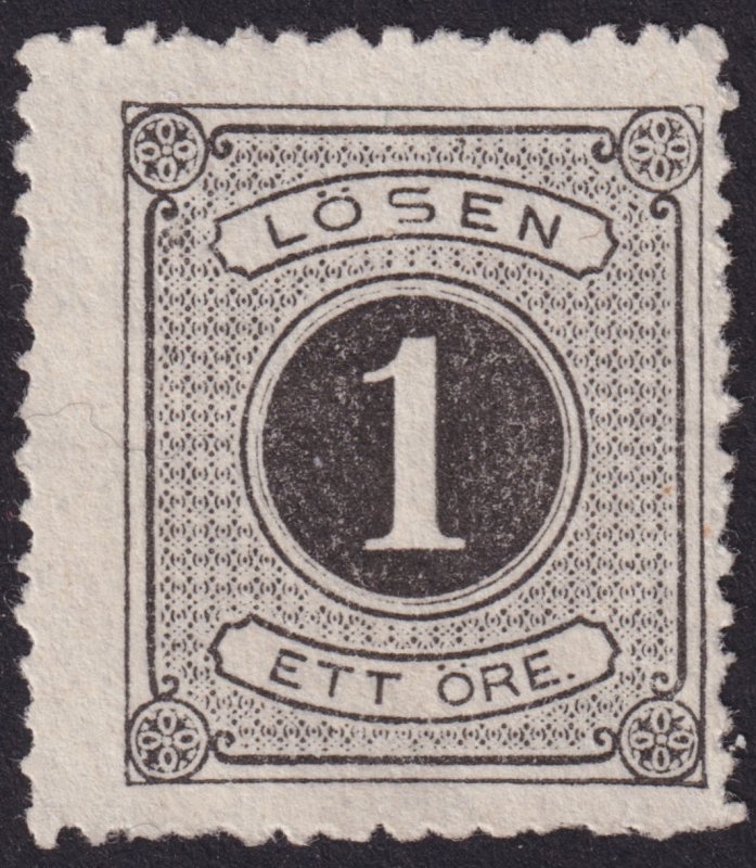 Sweden 1880 #J12 fvf-mh & vf-u 1o Black - pair