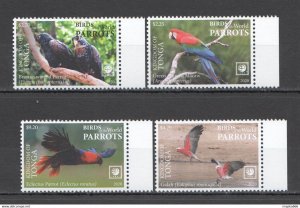 2020 Tonga Parrots Birds Of The World Fauna Set ** Nw0501