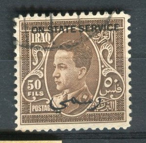 IRAQ; 1934 early Ghazi SERVICE issue fine used 50f. value