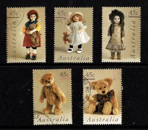 Australia 1997 Dolls & Bears  Set of 5 Used
