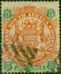 Rhodesia 1896 5s Chestnut & Emerald SG49 Good Used