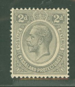 Nyasaland Protectorate #14v  Single