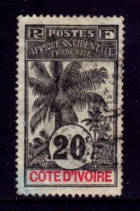 Ivory Coast - Scott #26 - Used - Diagonal crease, remnant gum - SCV $9.50