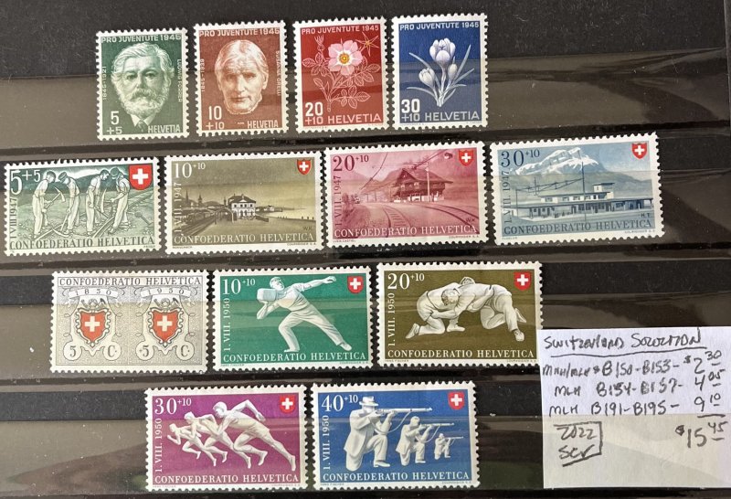 Switzerland Selection #B150//B195- SCV=$15.45*
