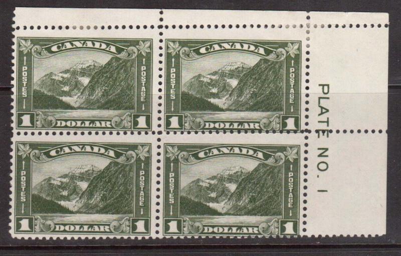 Canada #177 Mint Plate #1 UR Block