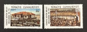 Turkey 1970 #1842-3, Turkish Assembly, MNH.