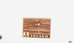 1947 Hekla Iceland  SCOTT #251 Island  MH stamp