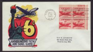 US C39 Airplane P/B 1949 Cachet Craft Typed FDC
