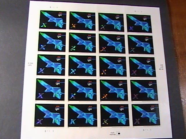 U.S.# 4018-MINT/NEVER HINGED--X-PLANES --FULL PANE OF 20---HOLOGRAM--2006