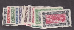 Zanzibar Scott # 230 - 243 VF-OG lightly hinged set scv $ 57 ! see pic !