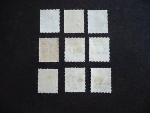 Stamps - India - Scott# O78-O85,O88 - Used Part Set of 9 Stamps