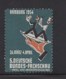 German Advertising Stamp - Hamburg 1954 South German Federal Trade Show - MH