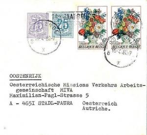 RWANDA MISSIONARY MAIL Forwarded BELGIUM 1980 *Gitarama*Cachet Cover MIVA CM214