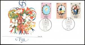 Fiji 442-444 Royal Wedding Fleetwood U/A FDC