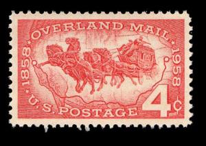 # 1120 M.N.H. P.S.E. GRADE 98 OVERLAND MAIL