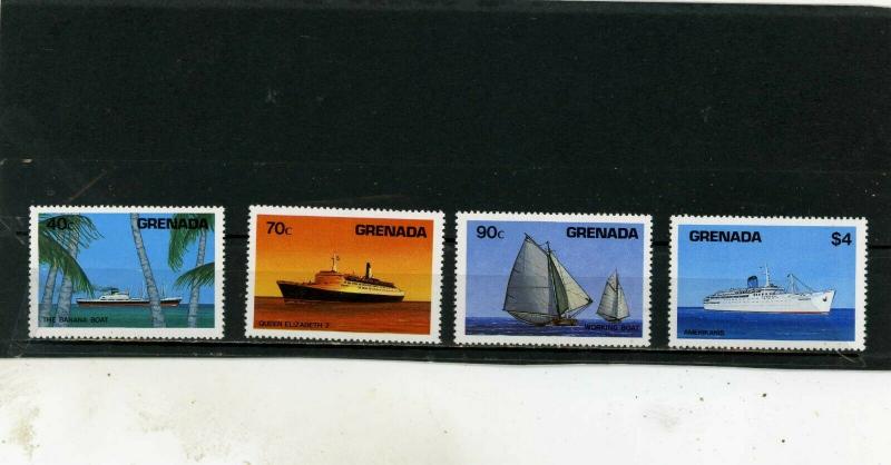 GRENADA 1984 SHIPS SET OF 4 STAMPS MNH