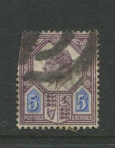 Great Britain  #134  Used 1902 Single 5p Stamp