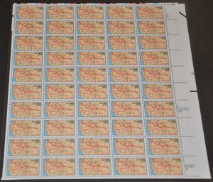 US Stamp - 1993 Oregon Trail - 50 Stamp Sheet - Scott #2747