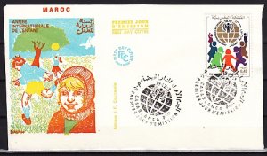 Morocco, Scott cat. 445. Int`l Year of Child issue. First day cover. ^