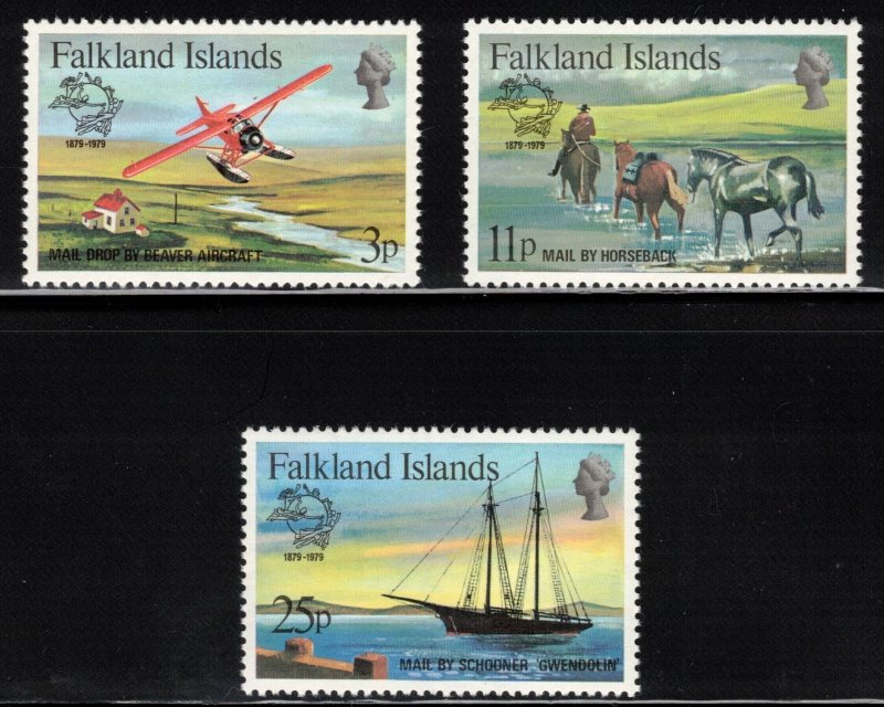 FALKLAND ISLANDS 1979 UPU Membership Centenary; Scott 295-97, SG 368-70; MNH