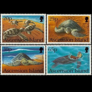 ASCENSION 1994 - Scott# 585-8 Turtles Set of 4 NH