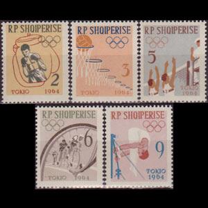 ALBANIA 1963 - Scott# 666-70 Olympics Set of 5 NH