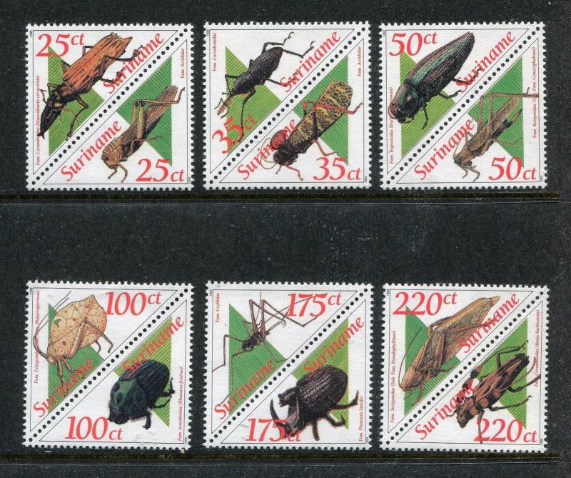 Surinam 942a-953a, MNH, Insects  Beetles 2001. x28285