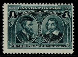 CANADA EDVII SG189, 1c blue-green, VLH MINT. Cat £35.