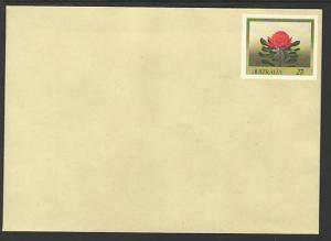 Australia Flowers Unused Postal Envelope 