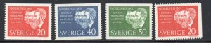 Sweden Sc 603-606 1961 Nobel Prize Winners stamp set mint NH