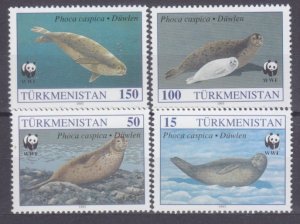 1993 Turkmenistan 30,32-34 WWF / Marine fauna 4,00 €