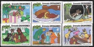 Grenada Grenadines MNH  #450-55  Disney - Lady & the Tramp