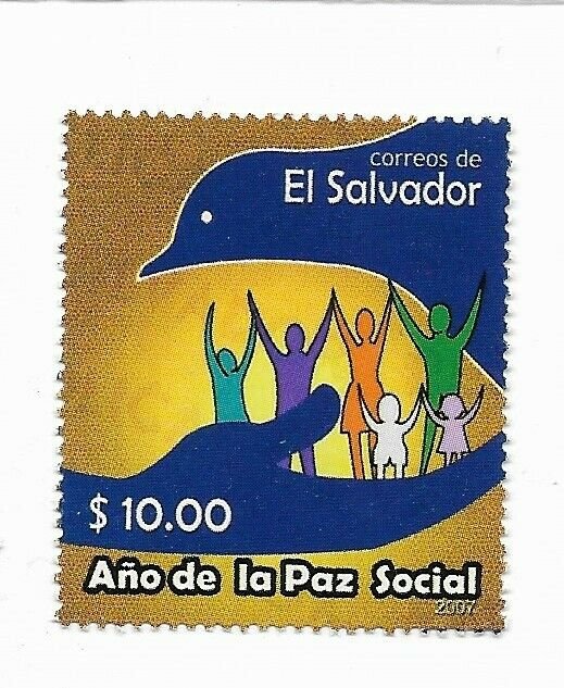 EL SALVADOR 2007 SOCIAL PEACE YEAR, EMBLEM PIGEON 1 VALUE COMPLETE