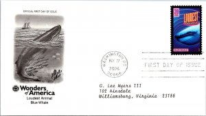 FDC 2006 SC #4072a Blue Whale - Washington DC - Single - J954